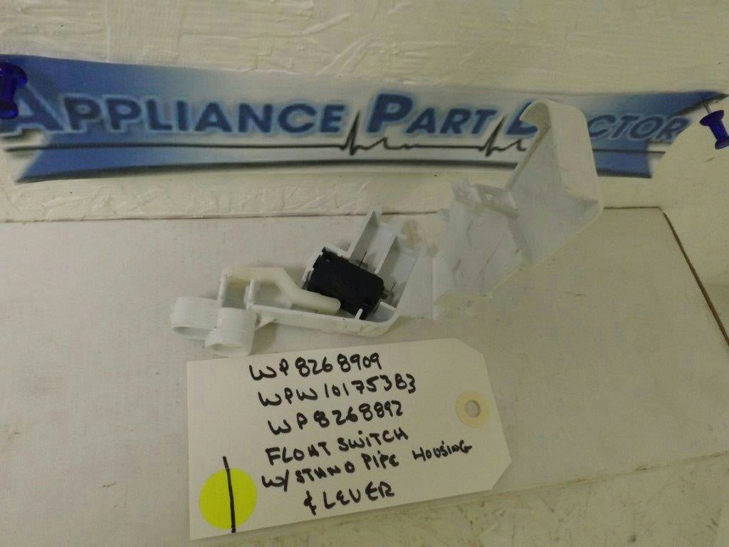 KENMORE DISHWASHER WP8268909 WPW10175383 FLOAT SWITCH W/STANDPIPE HOUSING USED KENMORE DISHWASHER WP8268909 WPW10175383 FLOAT SWITCH W/STANDPIPE HOUSING USED